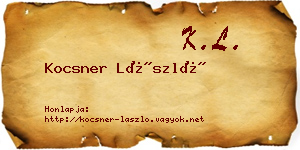 Kocsner László névjegykártya